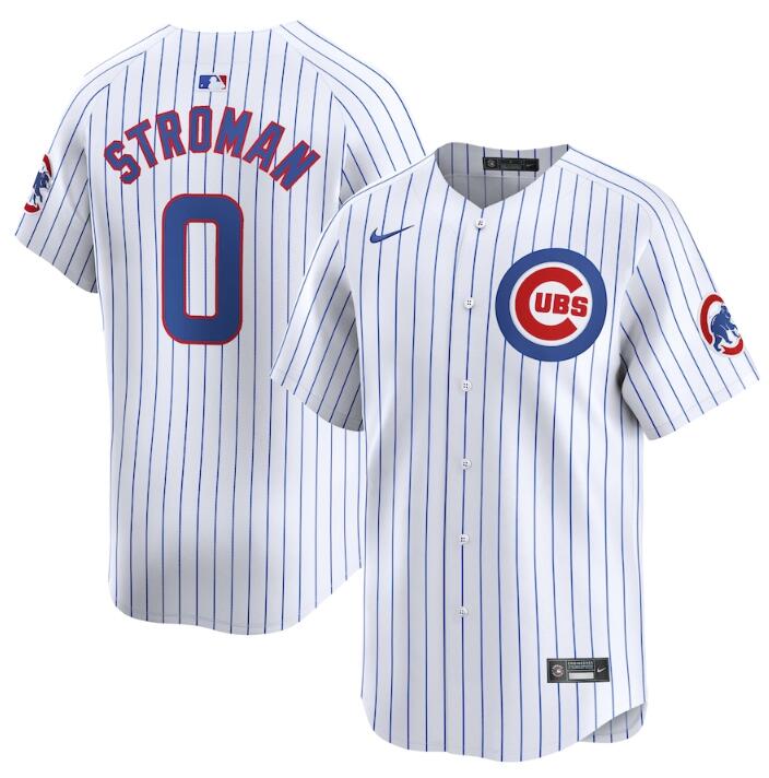 Men's Chicago Cubs #0 Marcus Stroman White 2024 Home Limited Stitched Baseball Jersey